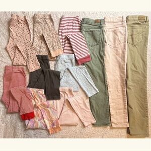 Youth Jeans, Leggings, Stretch Pajama Pants Bundle Girls size 10